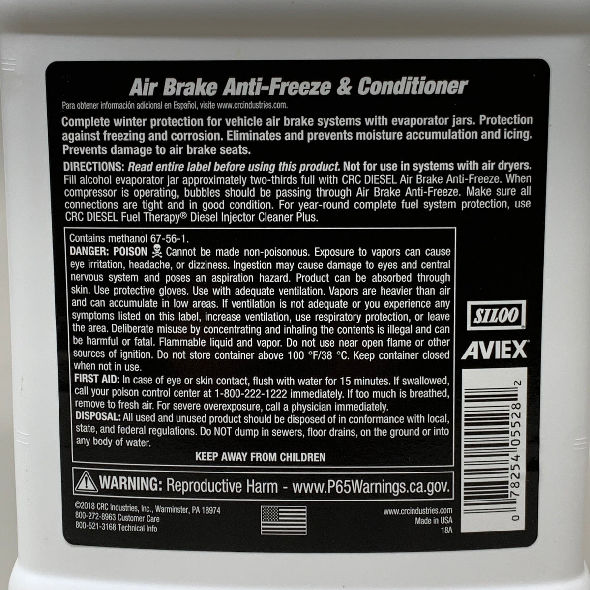 CRC Diesel Air Brake Anti-Freeze & Conditioner Winter Protection 1 Gallon 1003820
