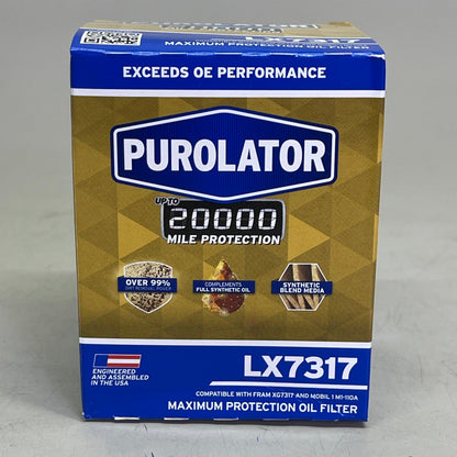 PUROLATOR (6 PACK) Maximum Protection Oil Filter 20000 Miles LX7317