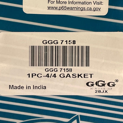 GOLD GLASS GROUP 4/4 Rear Windshield Gasket Black GGG-7158