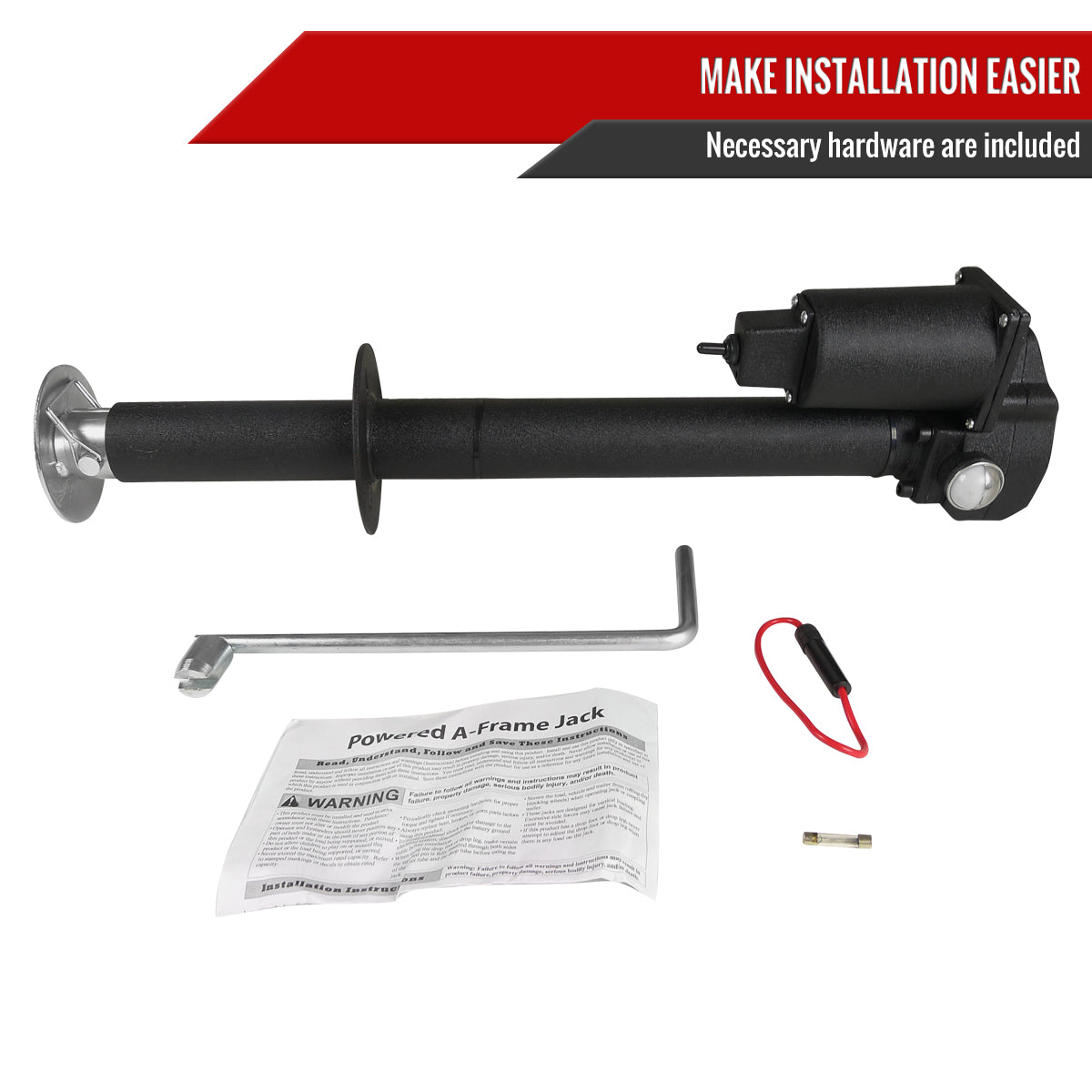 Universal 12v Electric Tongue Jack w/ LED Side Light