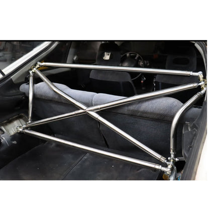 Polished Tubular Multipoint Crossbar X-Bar For Honda Civic EK9 EK4 EK3 1996-2000
