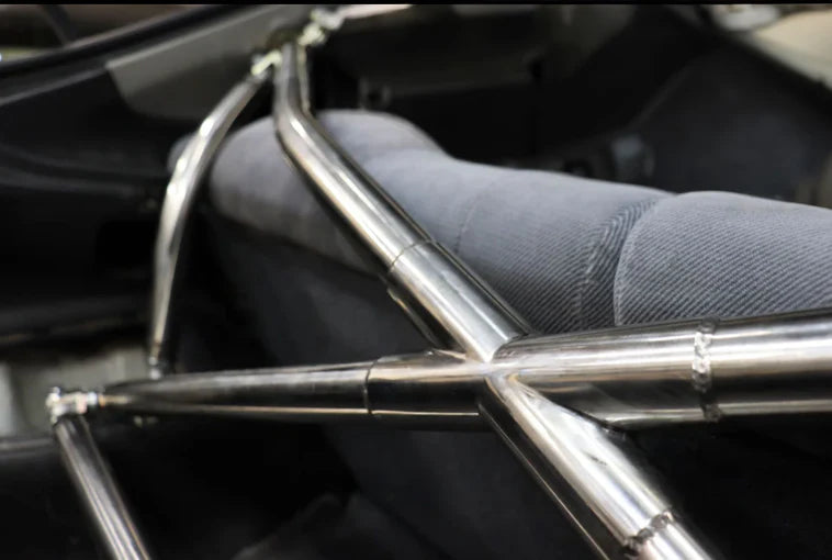 BULL BOOST PERFORMANCE Polished Stainless Steel Multipoint Crossbar X-Bar for Honda Civic EK Hatchback 1996-2000