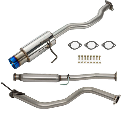 4.5” Stainless Steel Catback Exhaust Muffler For Honda Civic Hatch 76mm 92-95 EG