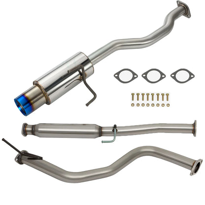 BULL BOOST PERFORMANCE 4.5” STAINLESS STEEL CATBACK EXHAUST SYSTEM HONDA CIVIC EK EK9 HATCH 96–00 (76MM / 3")