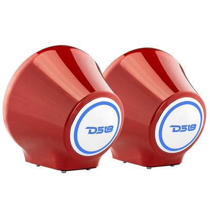 8” Universal Flat Mount Kick Panel Speaker Pod – Jet Skis, Jeeps, Motorcycles – RGB LED Lights