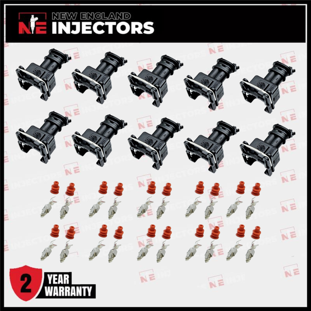 EV1 Fuel Injector Connector Kit Bosch Jetronic Plug - Pins & Seals Set of 10