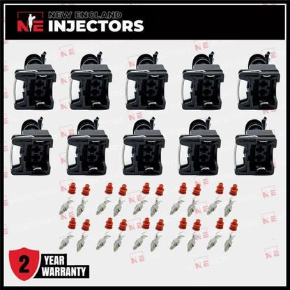 EV1 Fuel Injector Connector Kit Bosch Jetronic Plug - Pins & Seals Set of 10