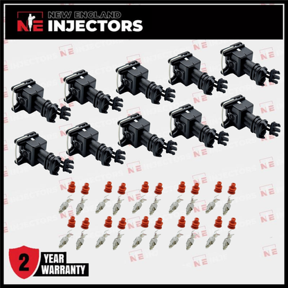 EV1 Fuel Injector Connector Kit Bosch Jetronic Plug - Pins & Seals Set of 10