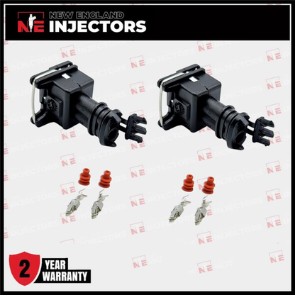 EV1 Fuel Injector Connector Kit Bosch Jetronic Plug - Pins & Seals Set of 2
