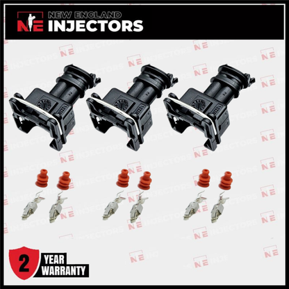 EV1 Fuel Injector Connector Kit Bosch Jetronic Plug - Pins & Seals Set of 3