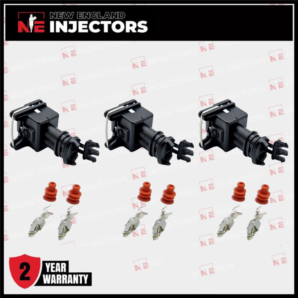 EV1 Fuel Injector Connector Kit Bosch Jetronic Plug - Pins & Seals Set of 3