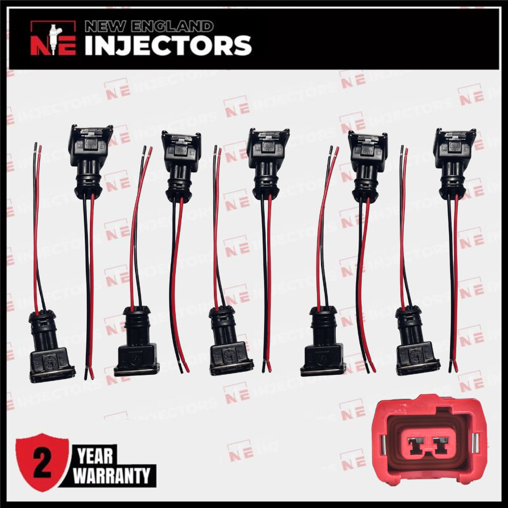 EV1 Fuel Injector Pigtails Set of 10 Side Slot Fits Older Denso Injectors