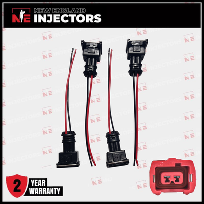 EV1 Fuel Injector Pigtails Set of 4 Side Slot Fits Denso 23250-74010