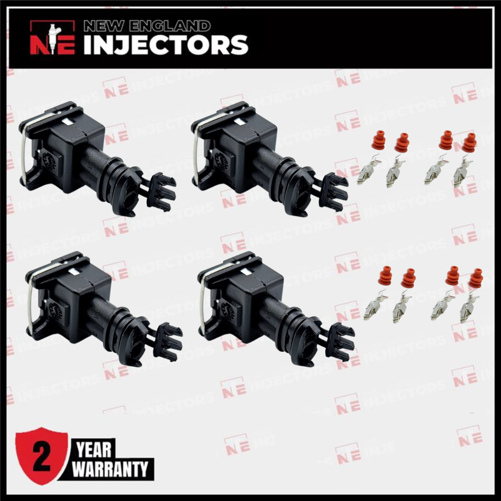 EV1 Fuel Injector Connector Kit Bosch Jetronic Plug - Pins & Seals Set of 4