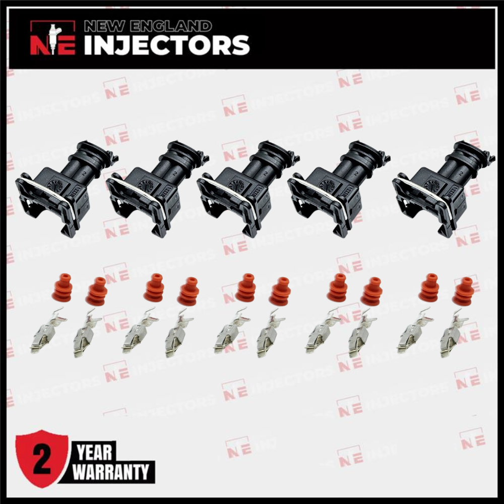 EV1 Fuel Injector Connector Kit Bosch Jetronic Plug - Pins & Seals Set of 5
