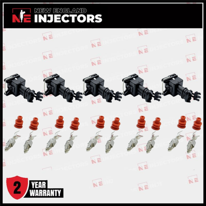EV1 Fuel Injector Connector Kit Bosch Jetronic Plug - Pins & Seals Set of 5