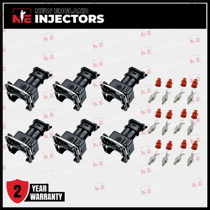 EV1 Fuel Injector Connector Kit Bosch Jetronic Plug - Pins & Seals Set of 6