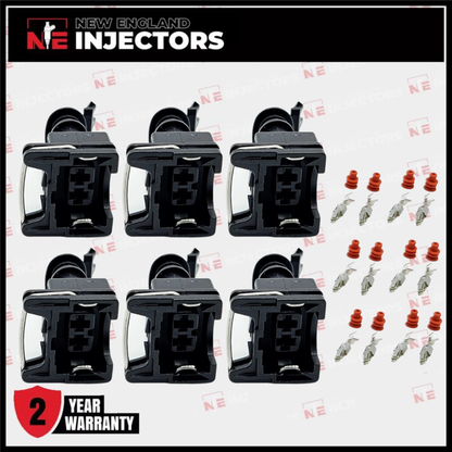 EV1 Fuel Injector Connector Kit Bosch Jetronic Plug - Pins & Seals Set of 6