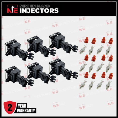 EV1 Fuel Injector Connector Kit Bosch Jetronic Plug - Pins & Seals Set of 6