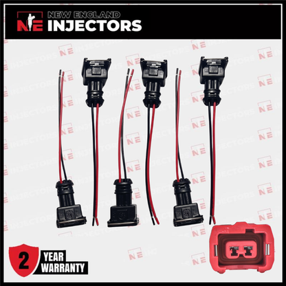 EV1 Fuel Injector Pigtails Set of 6 Side Slot Fits Older Denso Injectors