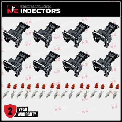 EV1 Fuel Injector Connector Kit Bosch Jetronic Plug - Pins & Seals Set of 8