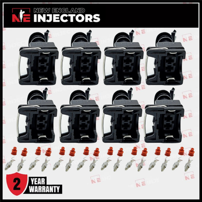 EV1 Fuel Injector Connector Kit Bosch Jetronic Plug - Pins & Seals Set of 8