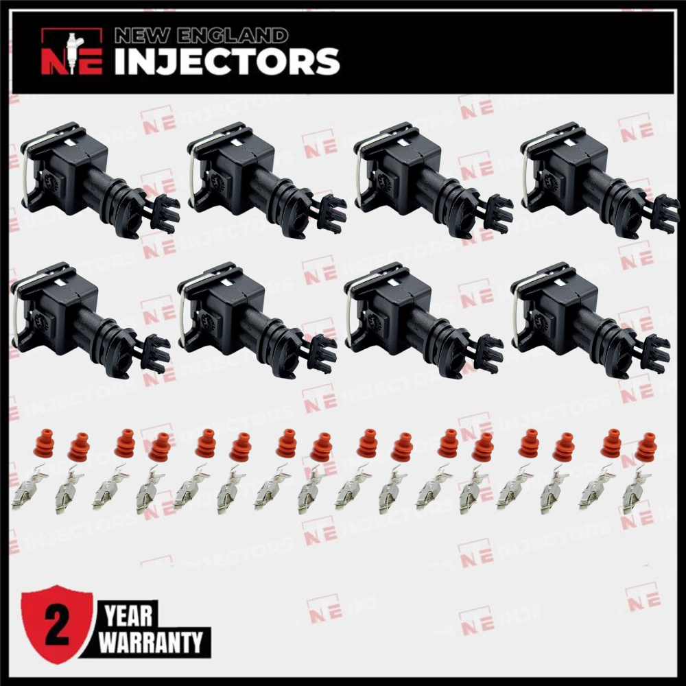 EV1 Fuel Injector Connector Kit Bosch Jetronic Plug - Pins & Seals Set of 8
