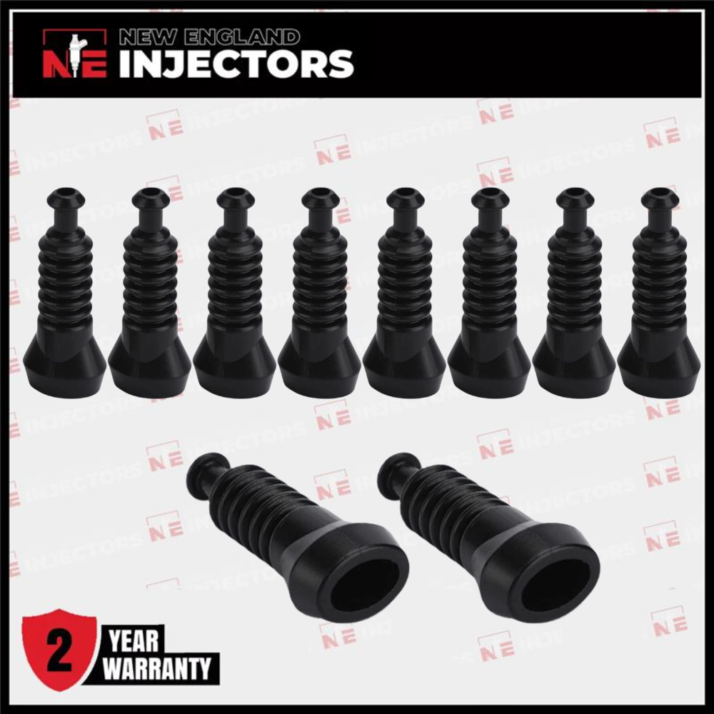 2 Pin EV1 Fuel Injector Connector Silicone Boot - Waterproof Plug - Set of 10