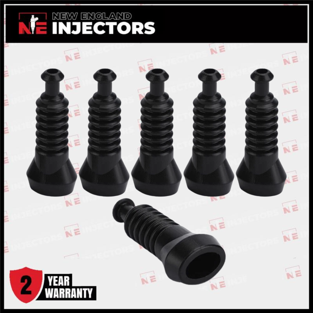 2 Pin EV1 Fuel Injector Connector Silicone Boot - Waterproof Plug - Set of 6
