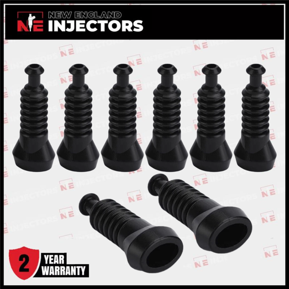 2 Pin EV1 Fuel Injector Connector Silicone Boot - Waterproof Plug - Set of 8