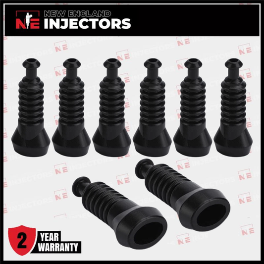 2 Pin EV1 Fuel Injector Connector Silicone Boot - Waterproof Plug - Set of 8