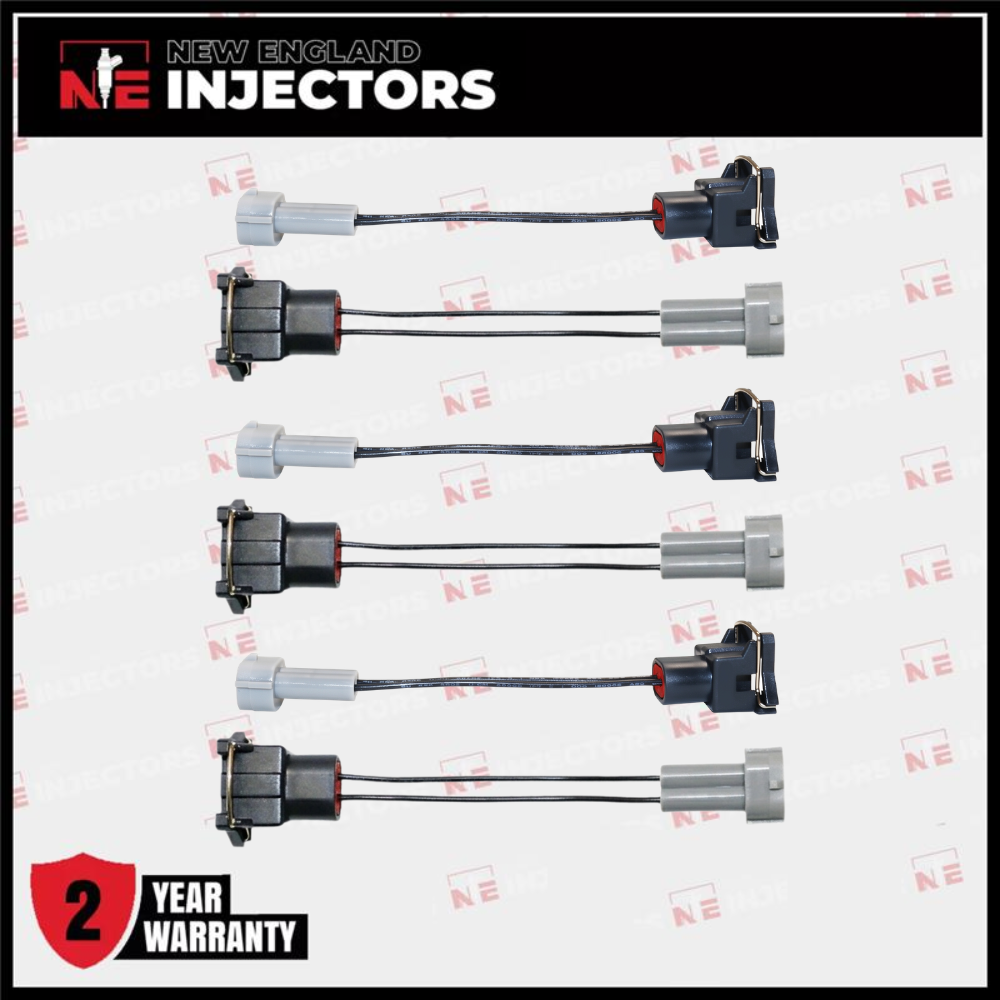 Injector Adapter for EV1 Bosch Jetronic Female to Denso Male Set of 6
