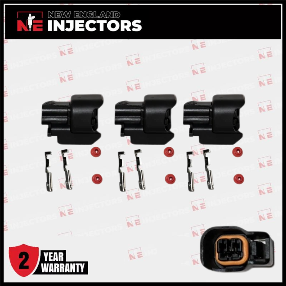 EV6/EV14 Fuel Injector Connector Kit Bosch USCAR Plug - Pins & Seals Set of 3
