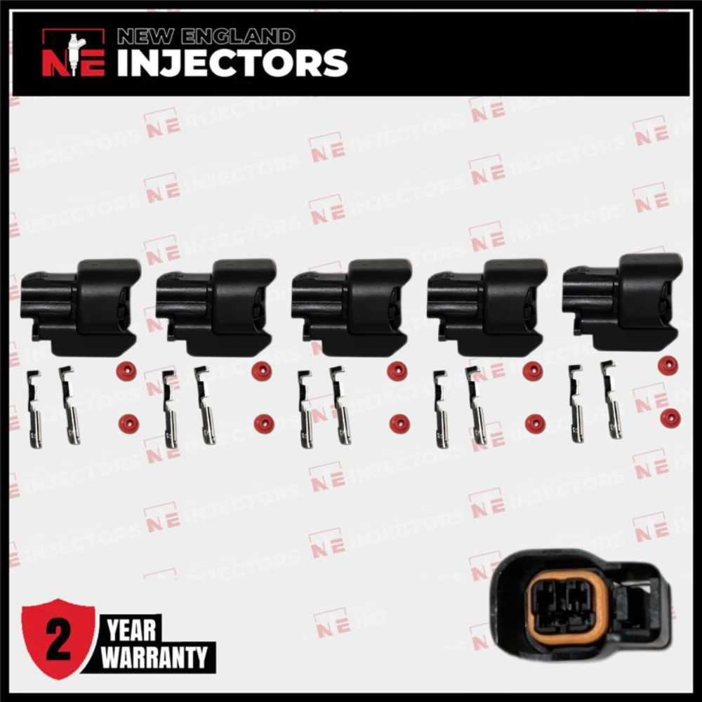 EV6/EV14 Fuel Injector Connector Kit Bosch USCAR Plug - Pins & Seals Set of 5