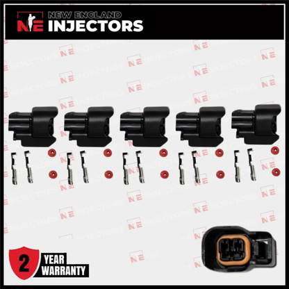 EV6/EV14 Fuel Injector Connector Kit Bosch USCAR Plug - Pins & Seals Set of 5
