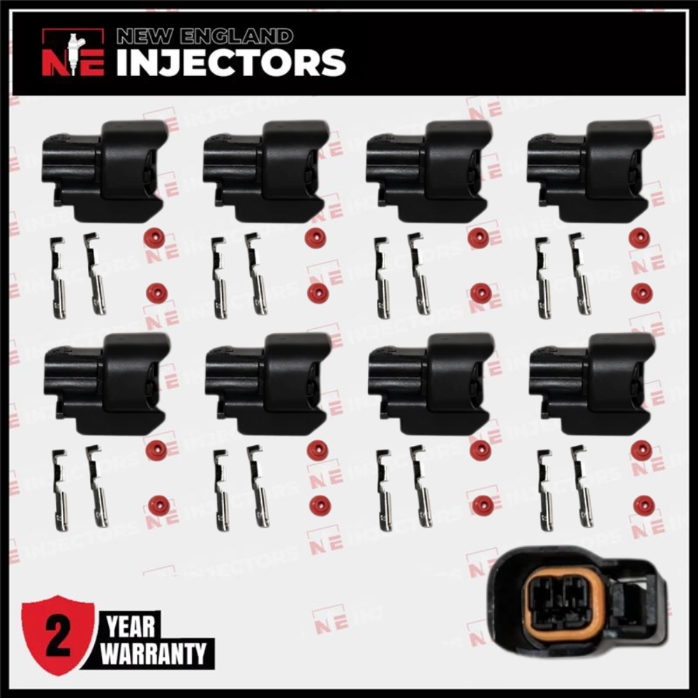 EV6/EV14 Fuel Injector Connector Kit Bosch USCAR Plug - Pins & Seals Set of 8