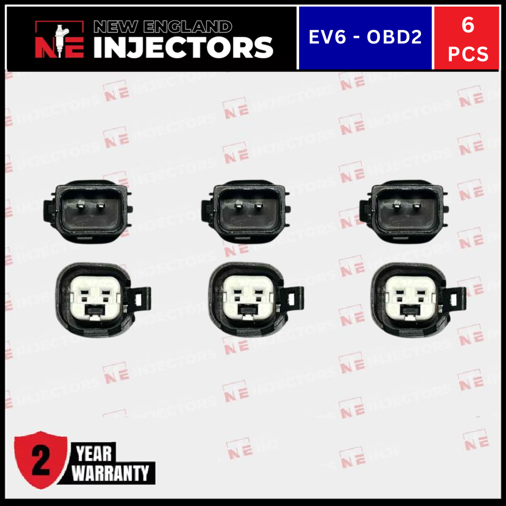 6 Pack USCAR EV6/EV14 to OBD2 Honda  Fuel Injector Adapters 96-01