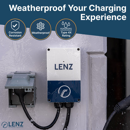 Heavy Duty 50A 14-50R Outlet (HD rated for EV Charging) with Weatherproof Receptacle Box Bundle: LENZ Heavy Duty 50 Amp 14-50R UL-Compliant Receptacle Outlet + Weatherproof Lockable Receptacle Box + HD Coverplate (Collective))