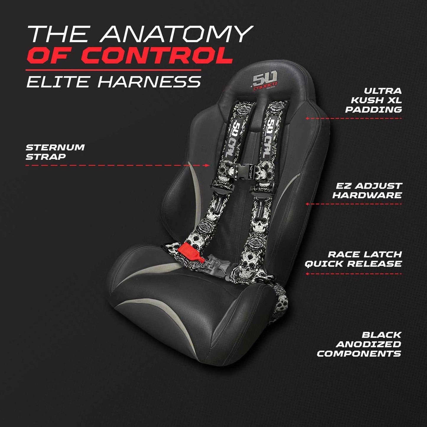 2" & 3" 4 point Harness - Elite Series Race Latch "EZ" Adjust Racing Harness