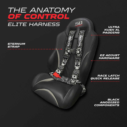 2" & 3" 4 point Harness - Elite Series Race Latch "EZ" Adjust Racing Harness