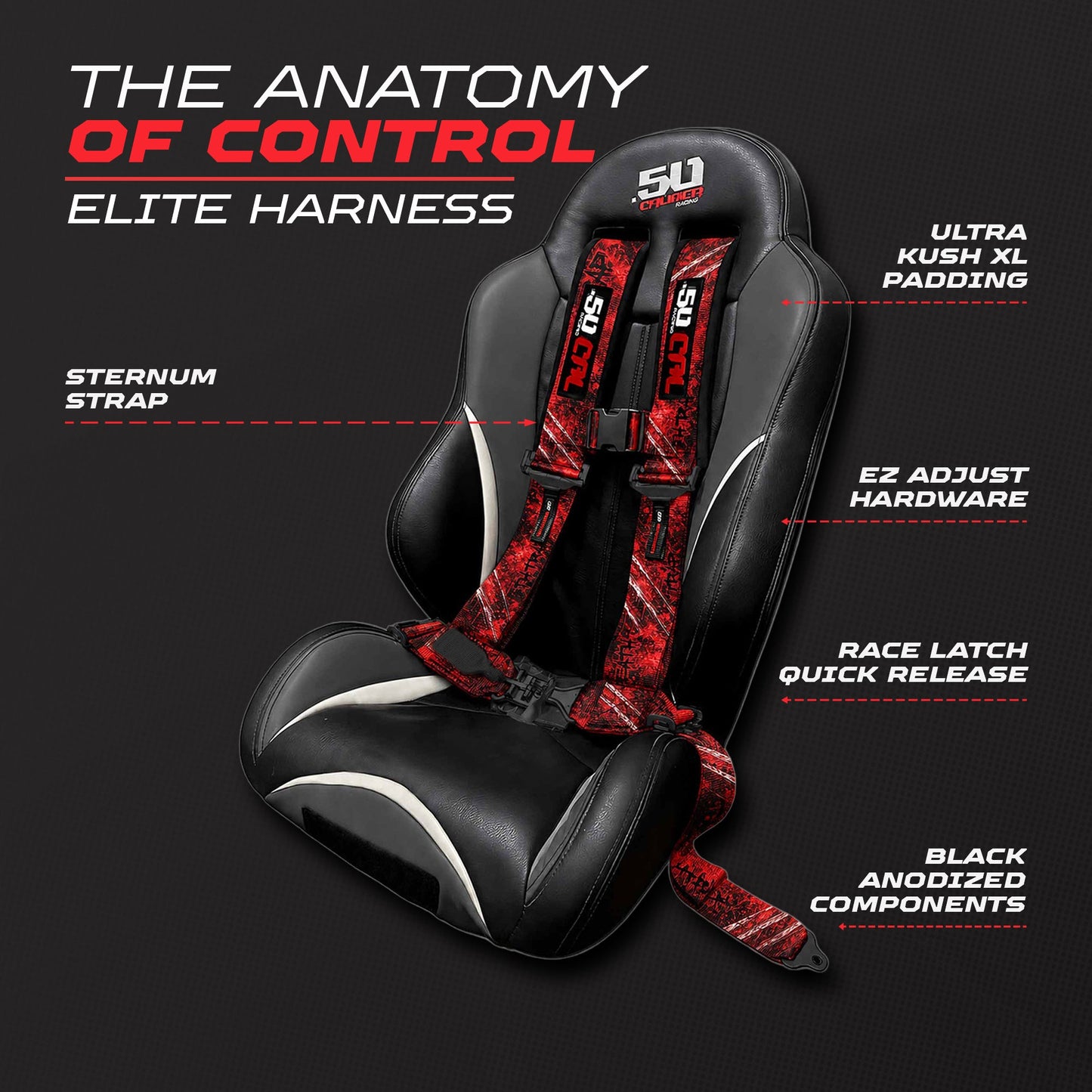 2" & 3" 4 point Harness - Elite Series Race Latch "EZ" Adjust Racing Harness