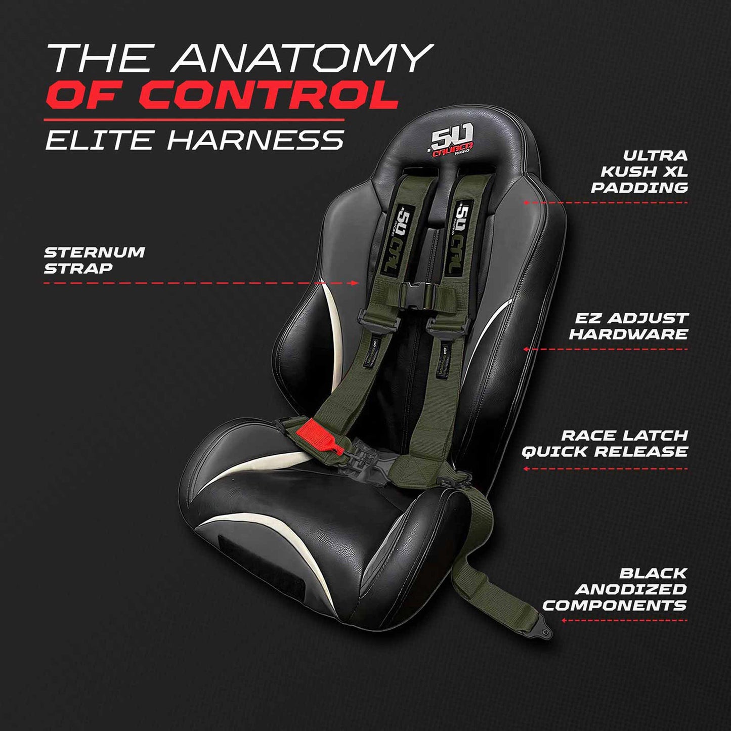 2" & 3" 4 point Harness - Elite Series Race Latch "EZ" Adjust Racing Harness