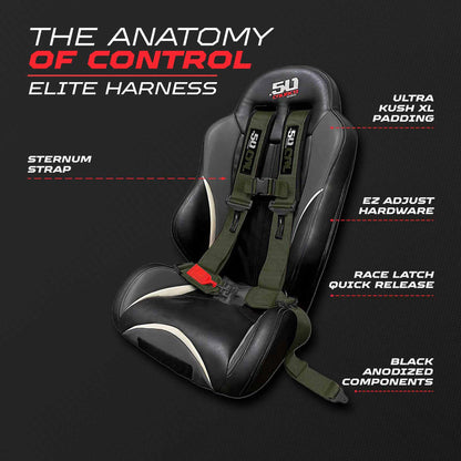 2" & 3" 4 point Harness - Elite Series Race Latch "EZ" Adjust Racing Harness