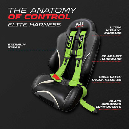 2" & 3" 4 point Harness - Elite Series Race Latch "EZ" Adjust Racing Harness