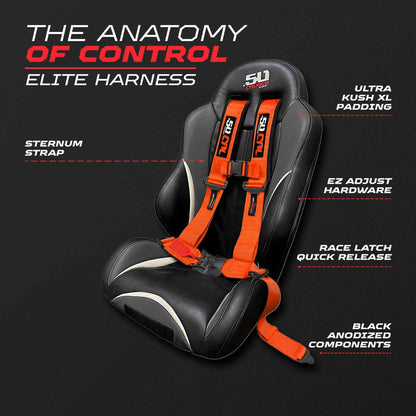 2" & 3" 4 point Harness - Elite Series Race Latch "EZ" Adjust Racing Harness