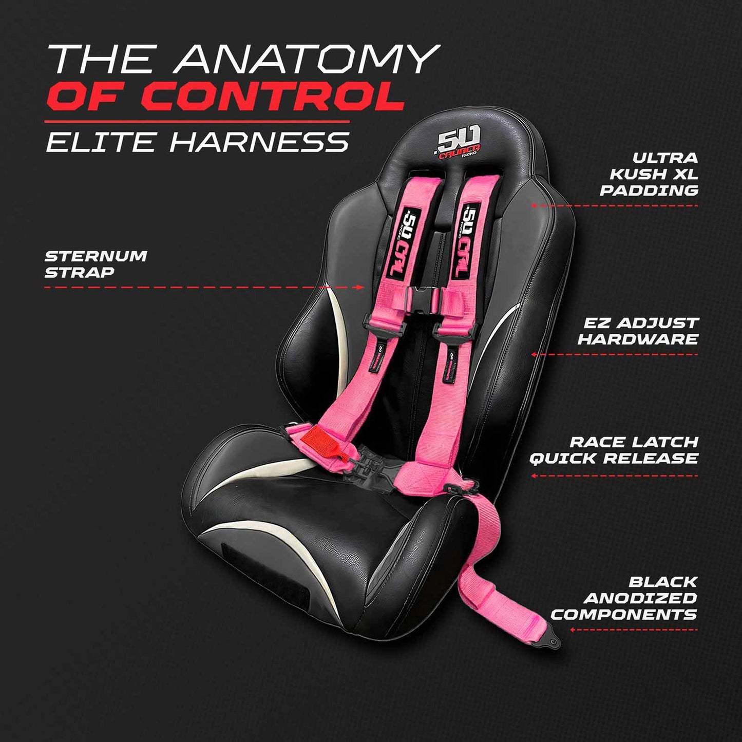 2" & 3" 4 point Harness - Elite Series Race Latch "EZ" Adjust Racing Harness