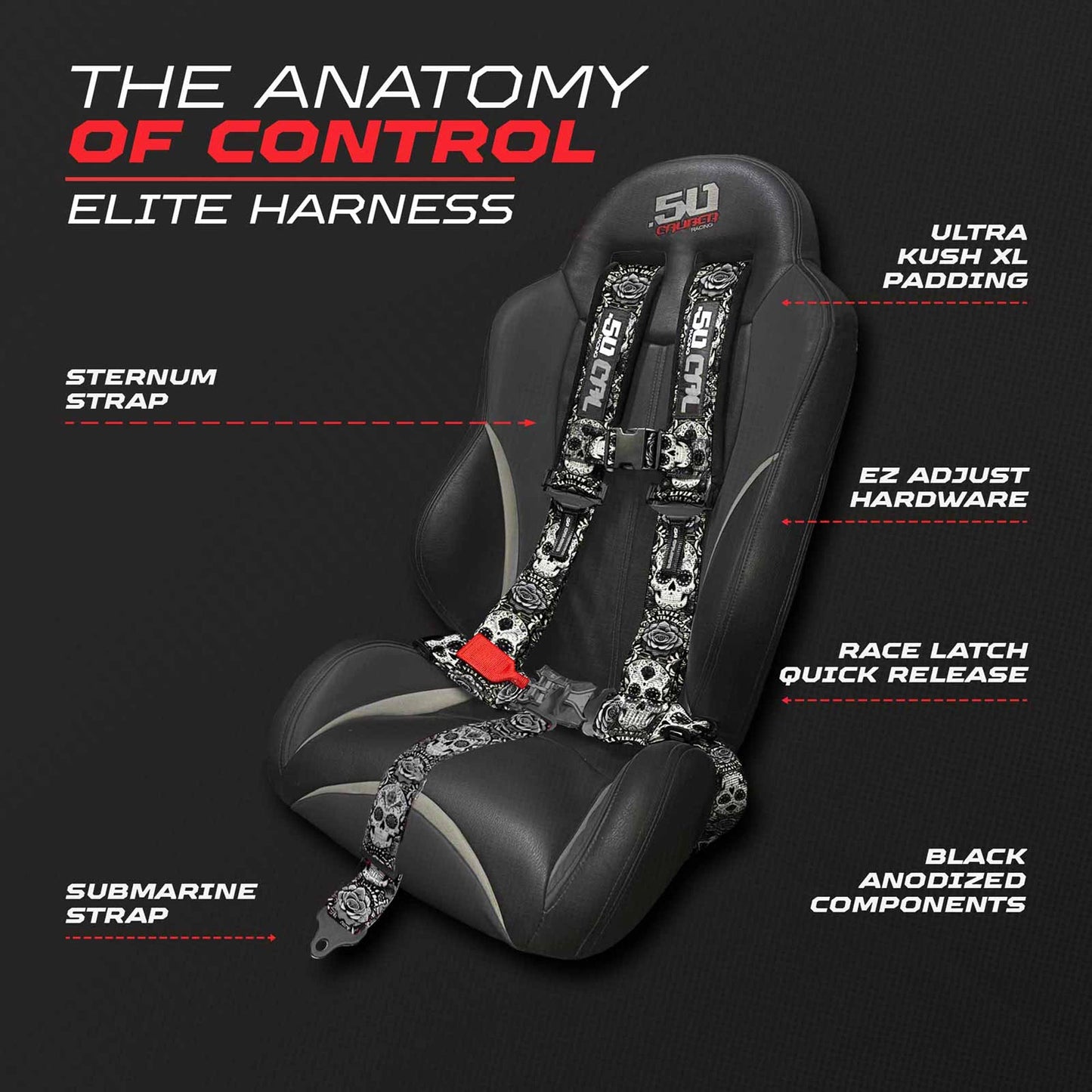 2" & 3" 4 point Harness - Elite Series Race Latch "EZ" Adjust Racing Harness