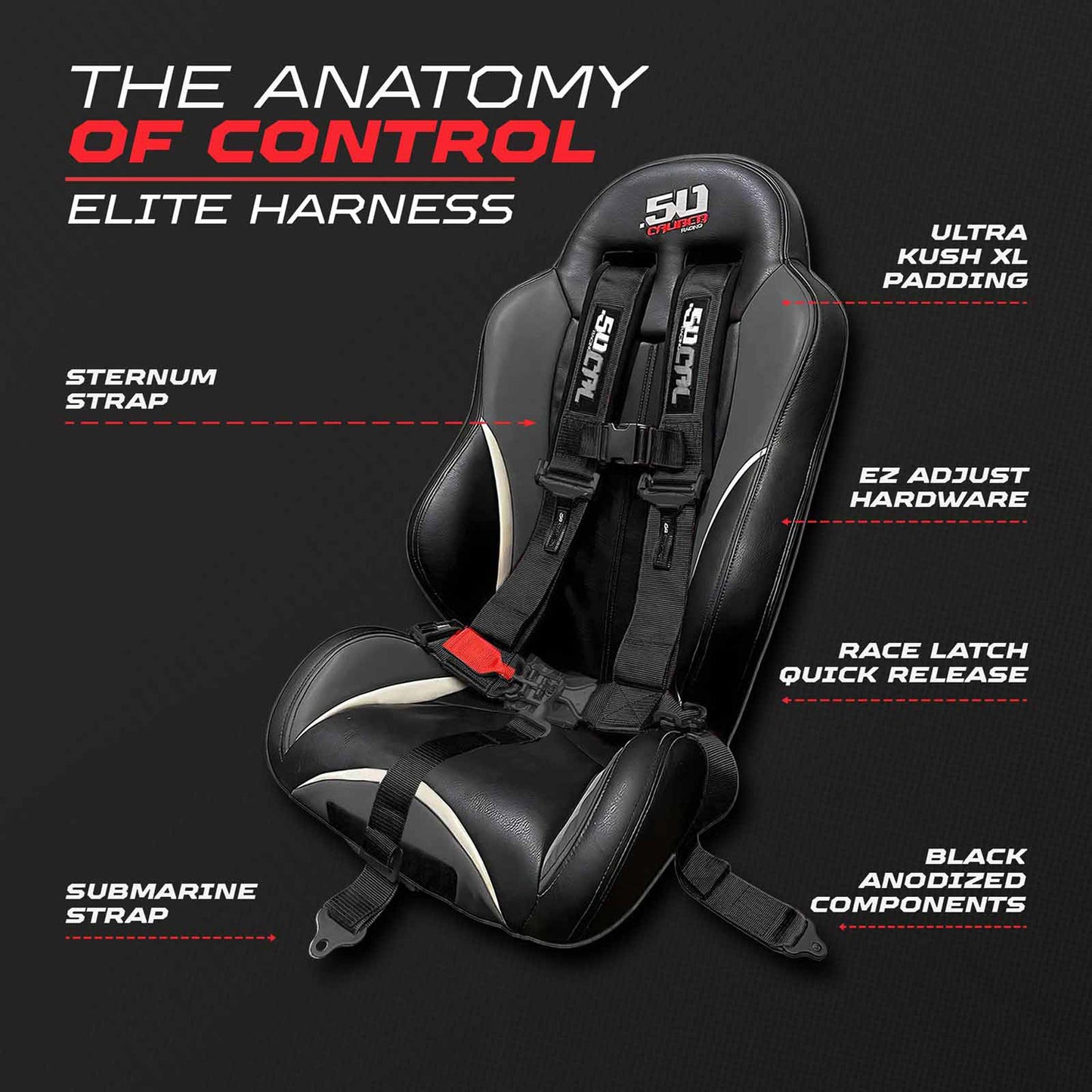 2" & 3" 4 point Harness - Elite Series Race Latch "EZ" Adjust Racing Harness