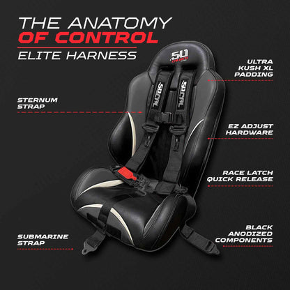2" & 3" 4 point Harness - Elite Series Race Latch "EZ" Adjust Racing Harness