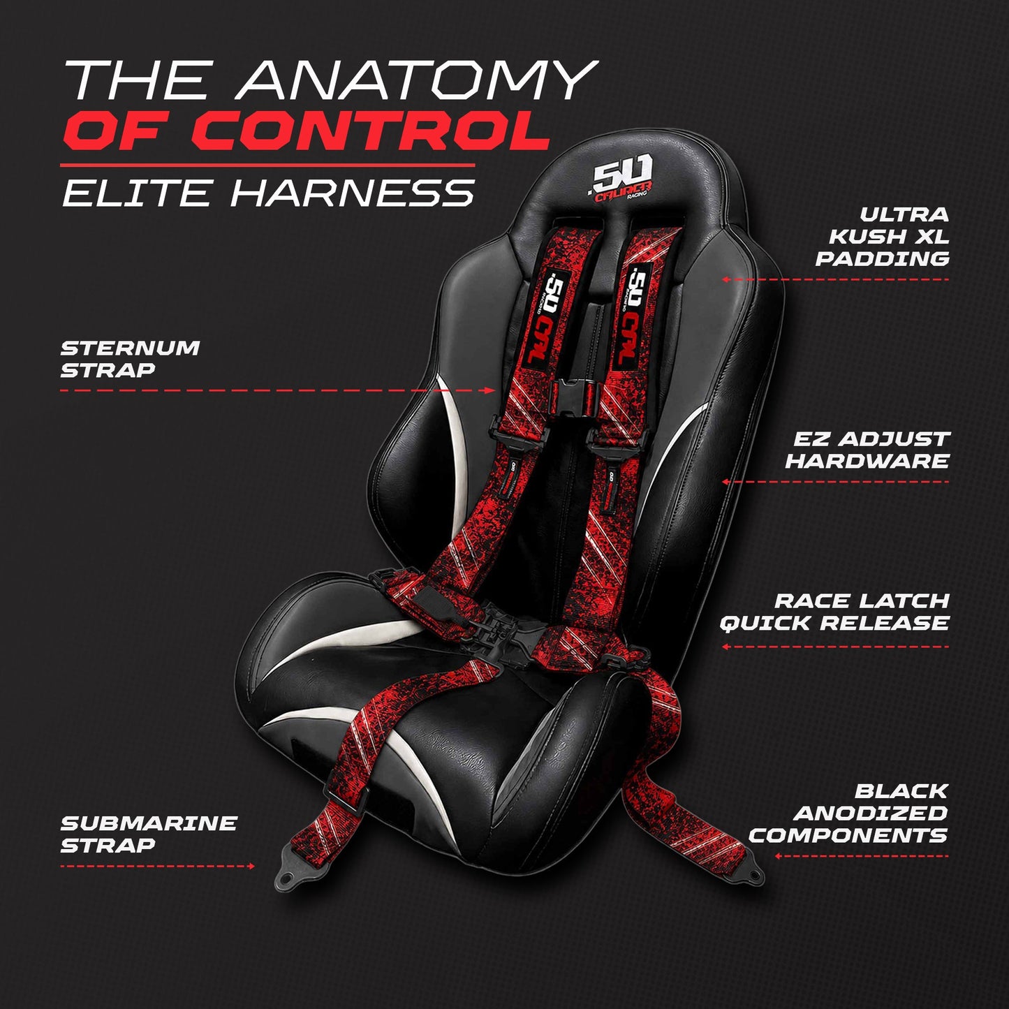 2" & 3" 4 point Harness - Elite Series Race Latch "EZ" Adjust Racing Harness